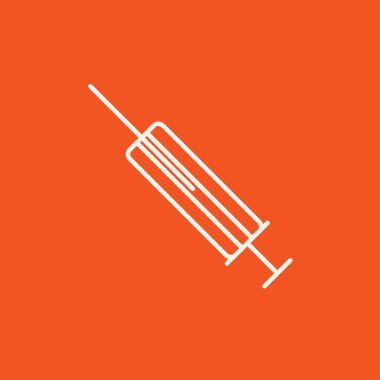 Şırınga satırı simgesi.