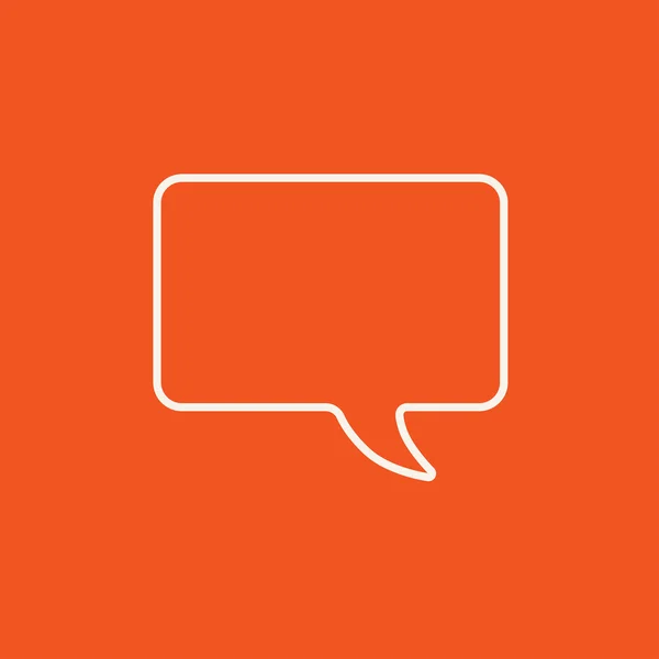 Empty speech bubble line icon. — Stock vektor