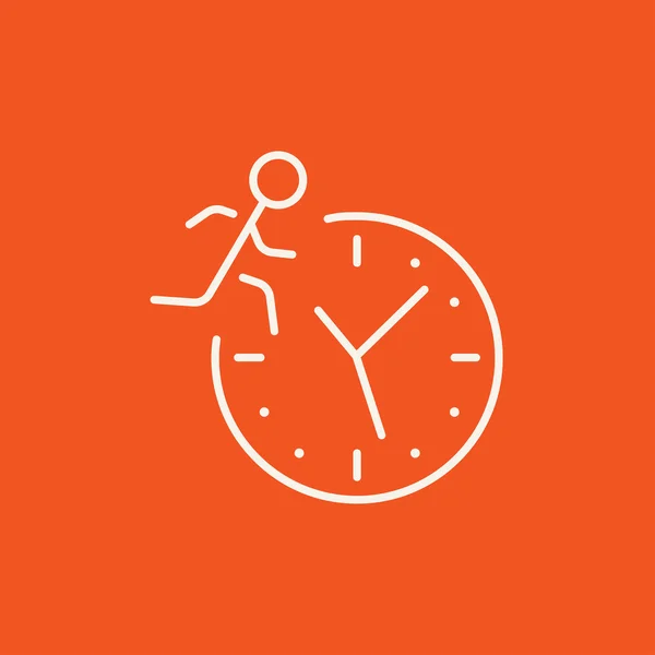 Time management line icon. — Stock Vector