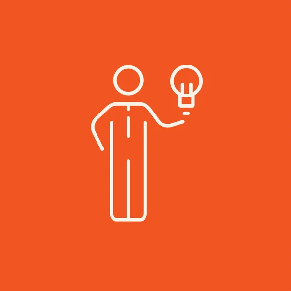 Business idea line icon. — Stock Vector