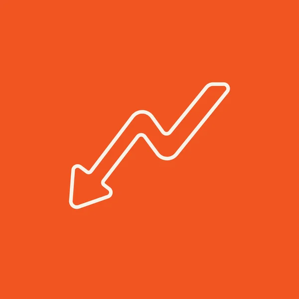 Arrow downward line icon. — Wektor stockowy