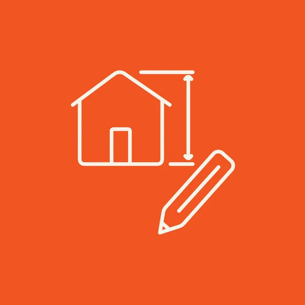 House design line icon. — Stockový vektor