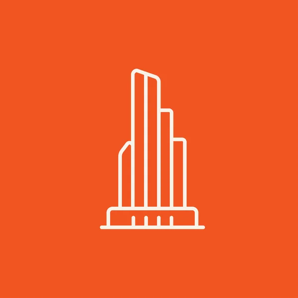Skyscraper office building line icon. — ストックベクタ