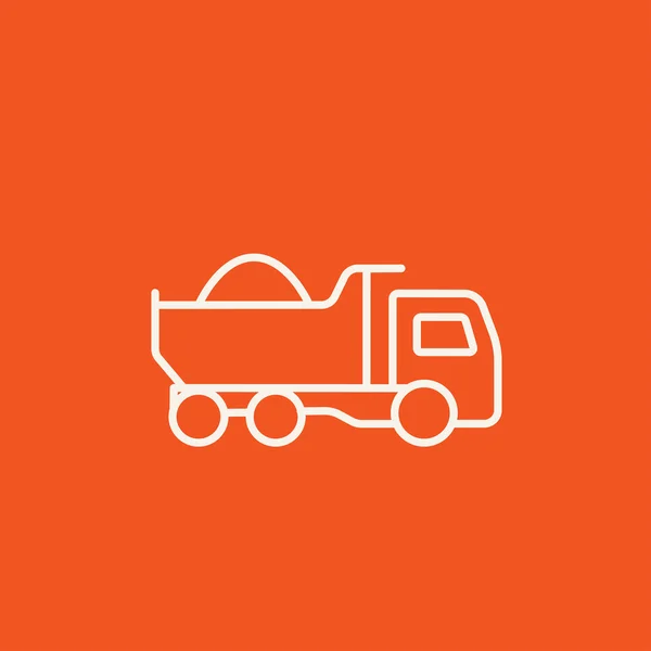 Icône de ligne de camion à bascule. — Image vectorielle