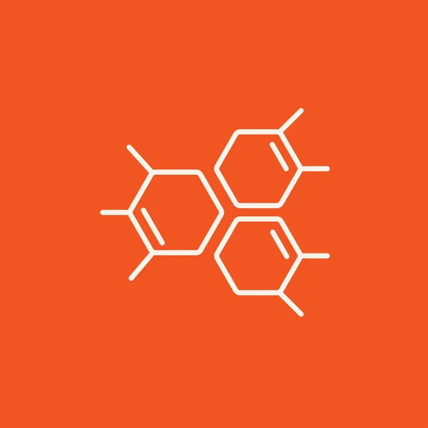 Chemische formule lijn pictogram. — Stockvector