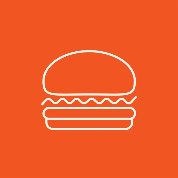 Ícone de linha de hambúrguer. — Vetor de Stock