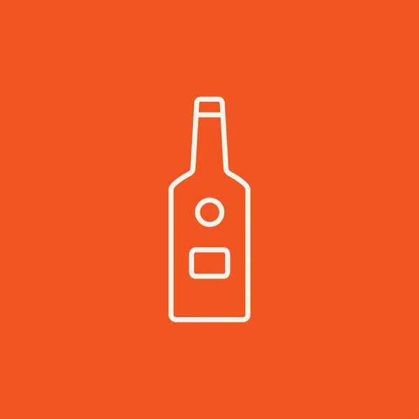 Icono de línea botella de vidrio . — Vector de stock