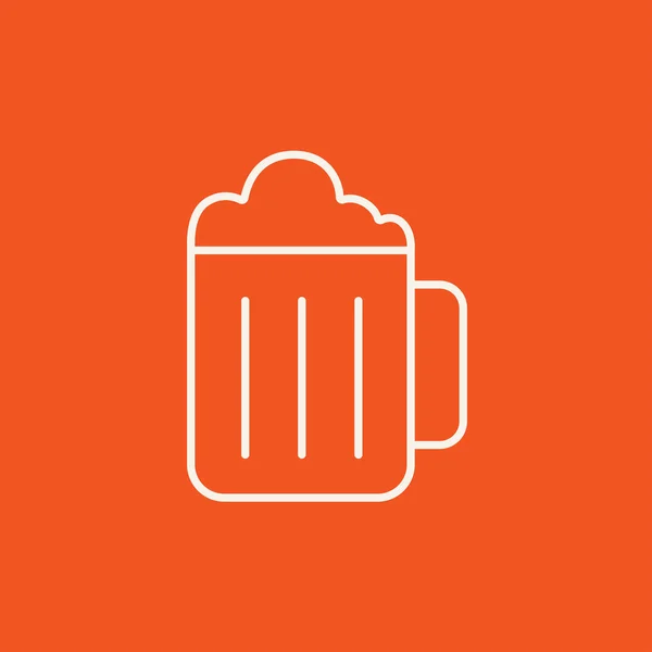 Κούπα της μπύρας γραμμή εικονίδιο. — Διανυσματικό Αρχείο