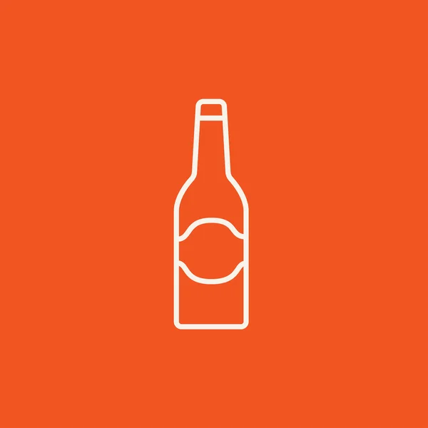 Icono de línea botella de vidrio . — Vector de stock