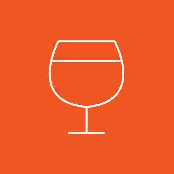 Glass of wine line icon. — Stock Vector