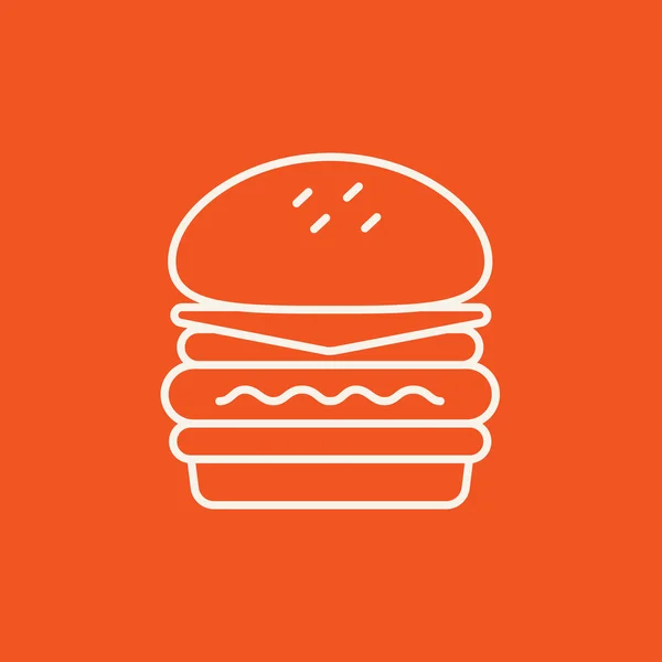 Double burger line icon. — Stock Vector