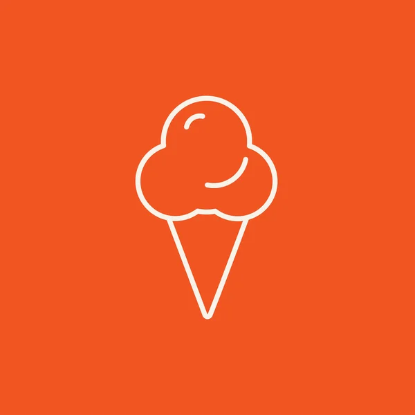 Icono de línea de helado. — Vector de stock