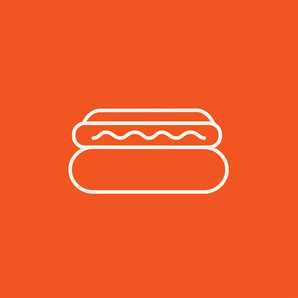 Hotdog line icon. — Stock Vector