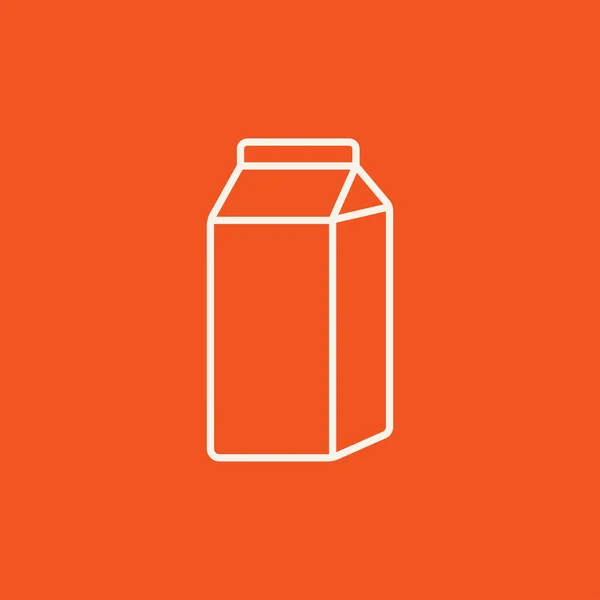 Ikona čáry balené mléčný výrobek. — Stockový vektor