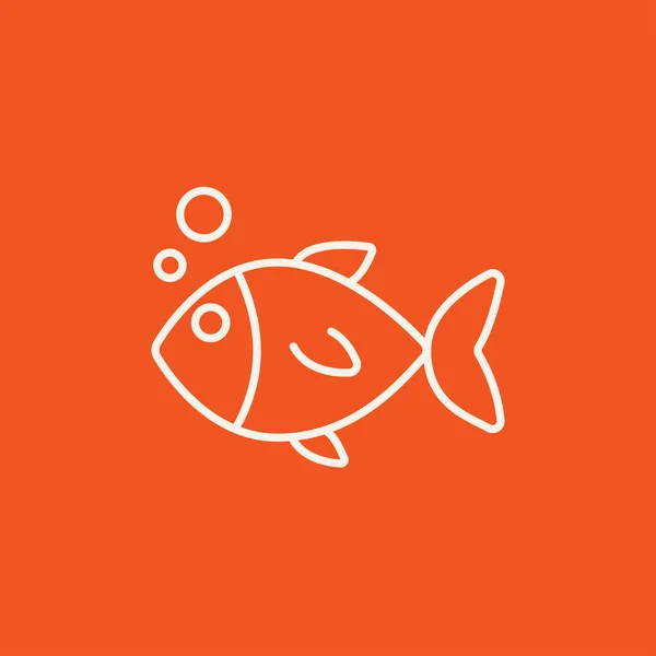Malé ryby pod vodní hladinou ikonou. — Stockový vektor