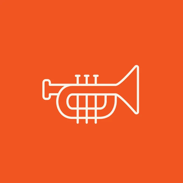 Ícone de linha de trompete . — Vetor de Stock