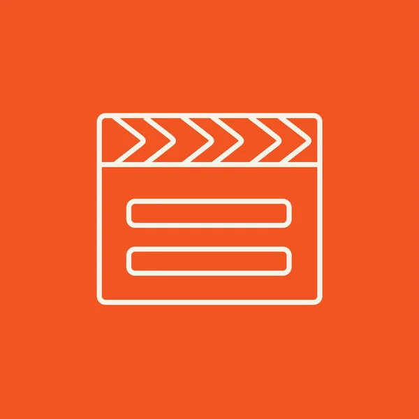 Clapboard icono de línea . — Archivo Imágenes Vectoriales