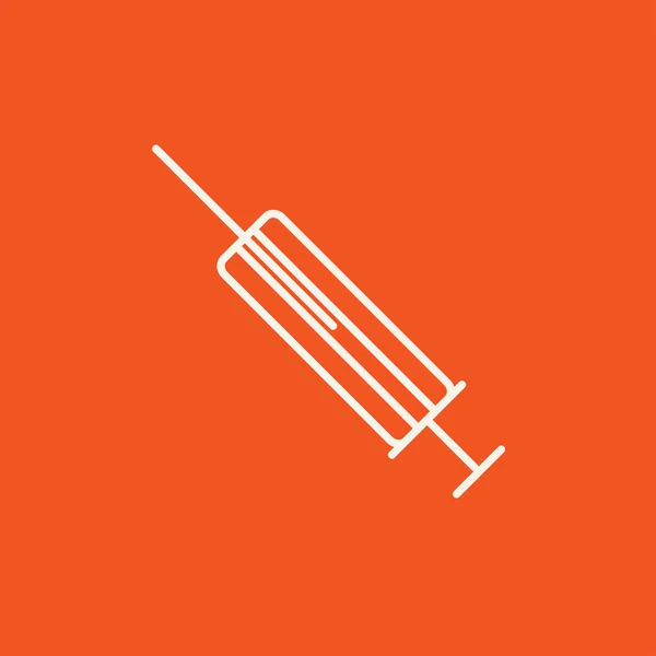Syringe line ikon. — Stock vektor