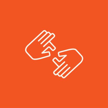 Parmak dil satırı simgesi.