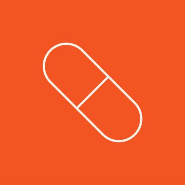 Kapsül pill satırı simgesi.