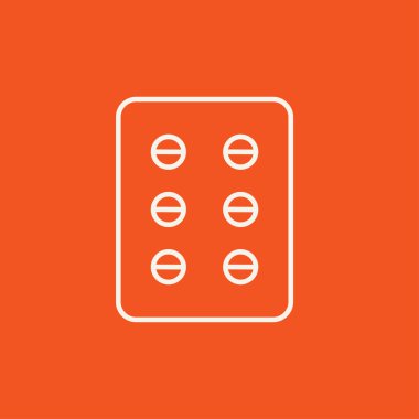 Tabak hapları satırı simgesi.