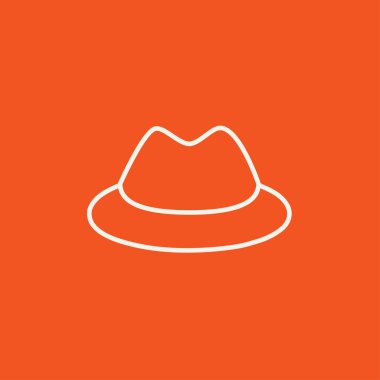 Klasik şapka satırı simgesi.