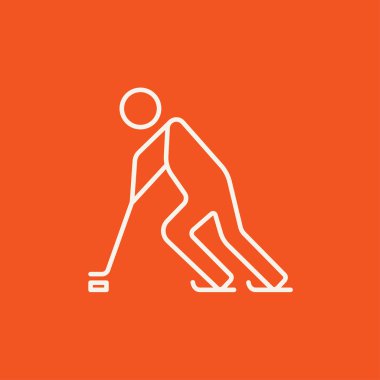 Hokey oyuncu satırı simgesi.