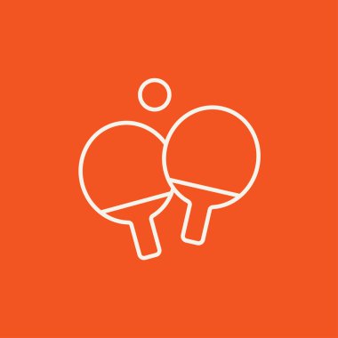 Masa Tenisi raket ve top satırı simgesi.