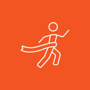 Kazanan geçiş bitiş çizgisine simgesi.