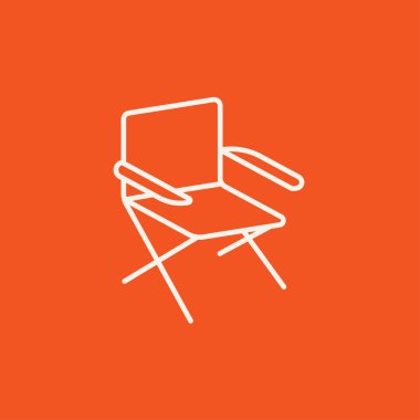 Katlanır sandalye satırı simgesi.