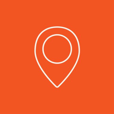 Harita işaretleyici satır simgesi.