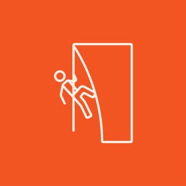 Kaya tırmanışçısı satırı simgesi.