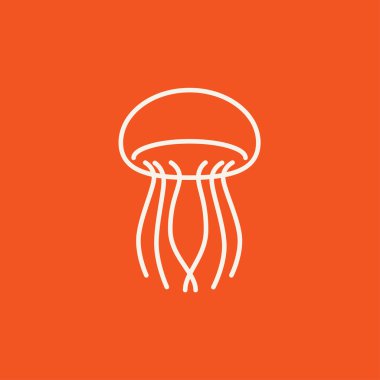 Denizanası çizgi simgesi.