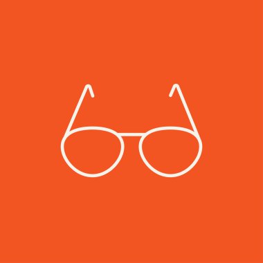 Gözlük çizgisi simgesi.