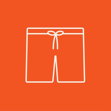 Yüzme şortu çizgi simgesi.