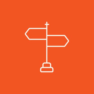 Seyahat trafik işareti satırı simgesi.