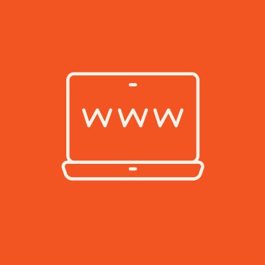 Web sitesinde dizüstü ekran satırı simgesi.