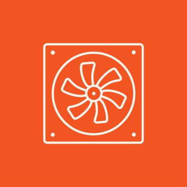 Bilgisayar soğutucu satırı simgesi.