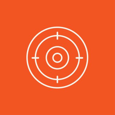 Hedef tahtası satırı simgesi.