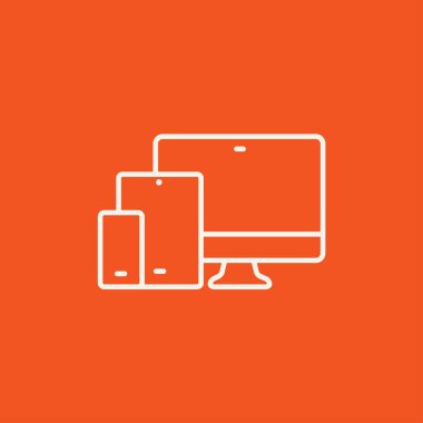 Yanıtlayıcı Web Tasarım Satırı Simgesi.