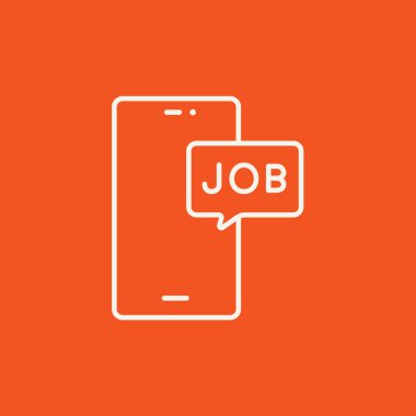 Dokunmatik ekran telefon ile mesaj satırı simgesi.