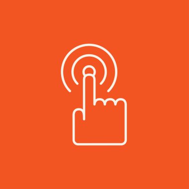 Touch screen gesture line icon.