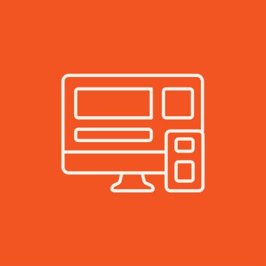 Yanıtlayıcı Web Tasarım Satırı Simgesi.