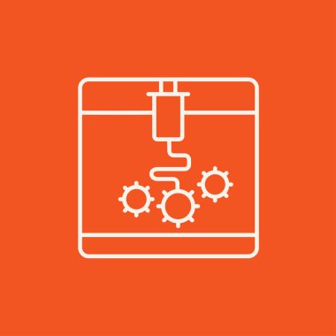 Ağaç D yazdırma satırı simgesi.