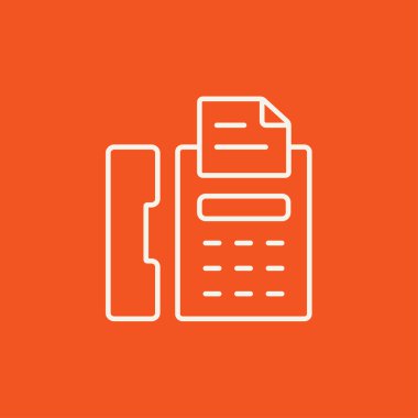 Faks makinesi satırı simgesi.