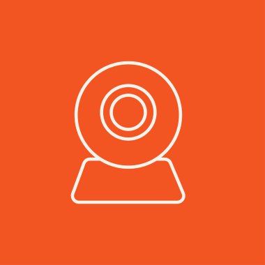 Web kamera çizgisi simgesi.