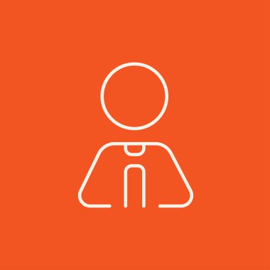 İş adamı satırı simgesi.