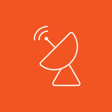 Radar uydu çanağı satırı simgesi.