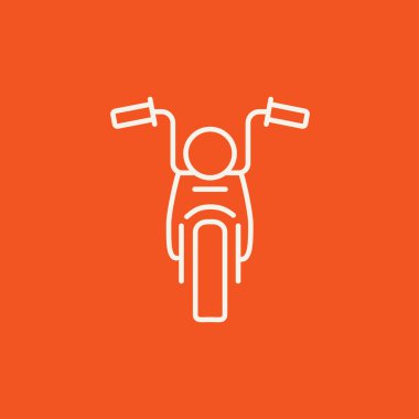 Motosiklet çizgisi simgesi.