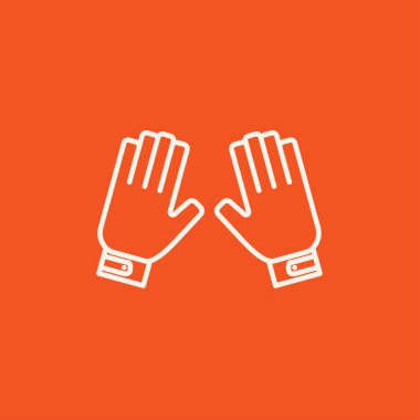 Motosiklet eldiven satırı simgesi.